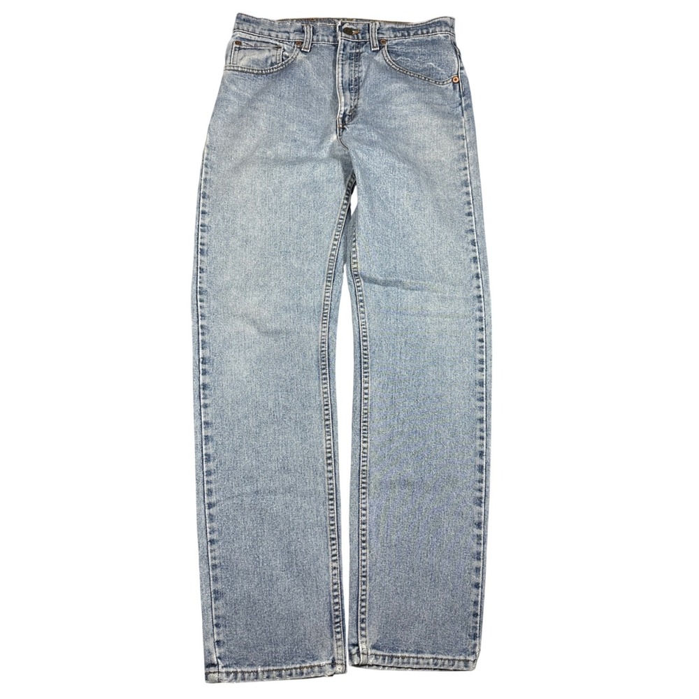 VTG 90s Levis 505 Mens Light Wash Straight Leg Denim Jeans Made in USA *29x31